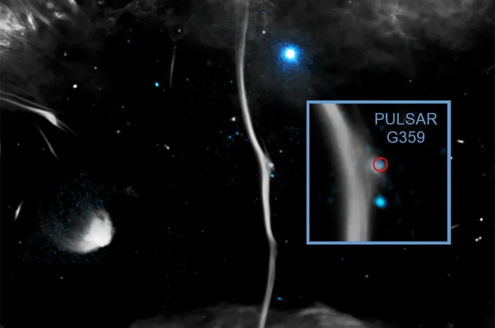 A Pulsar Traveling Over 3 Million km/h Crashes Into a Cosmic “Snake”
